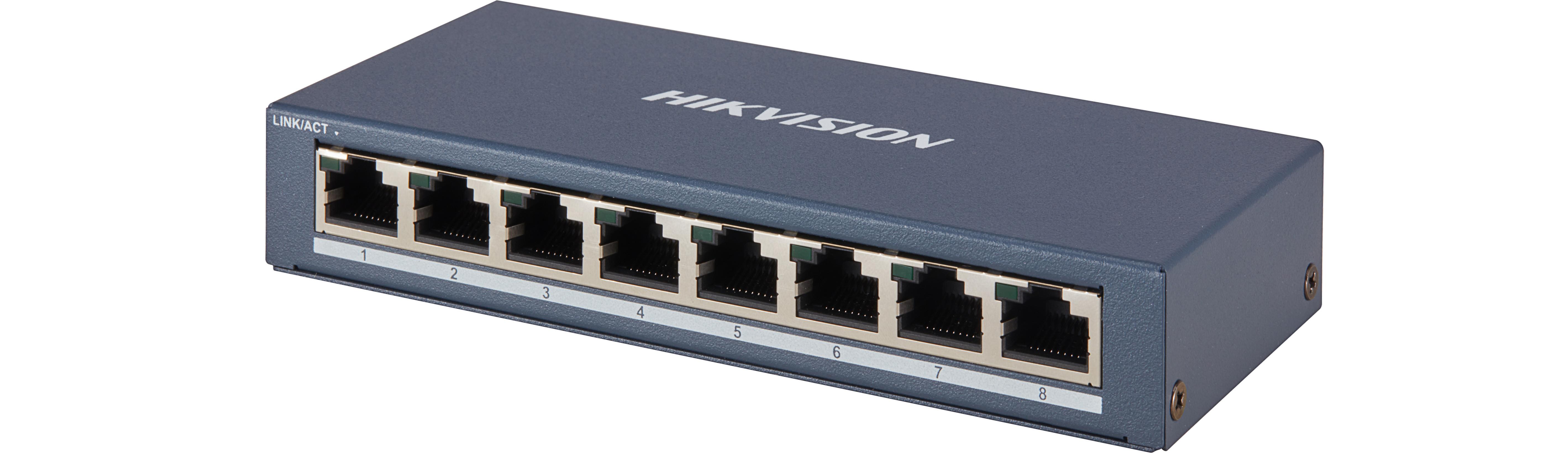 سويتش Hikvision 8 بورت جيجابت PoE